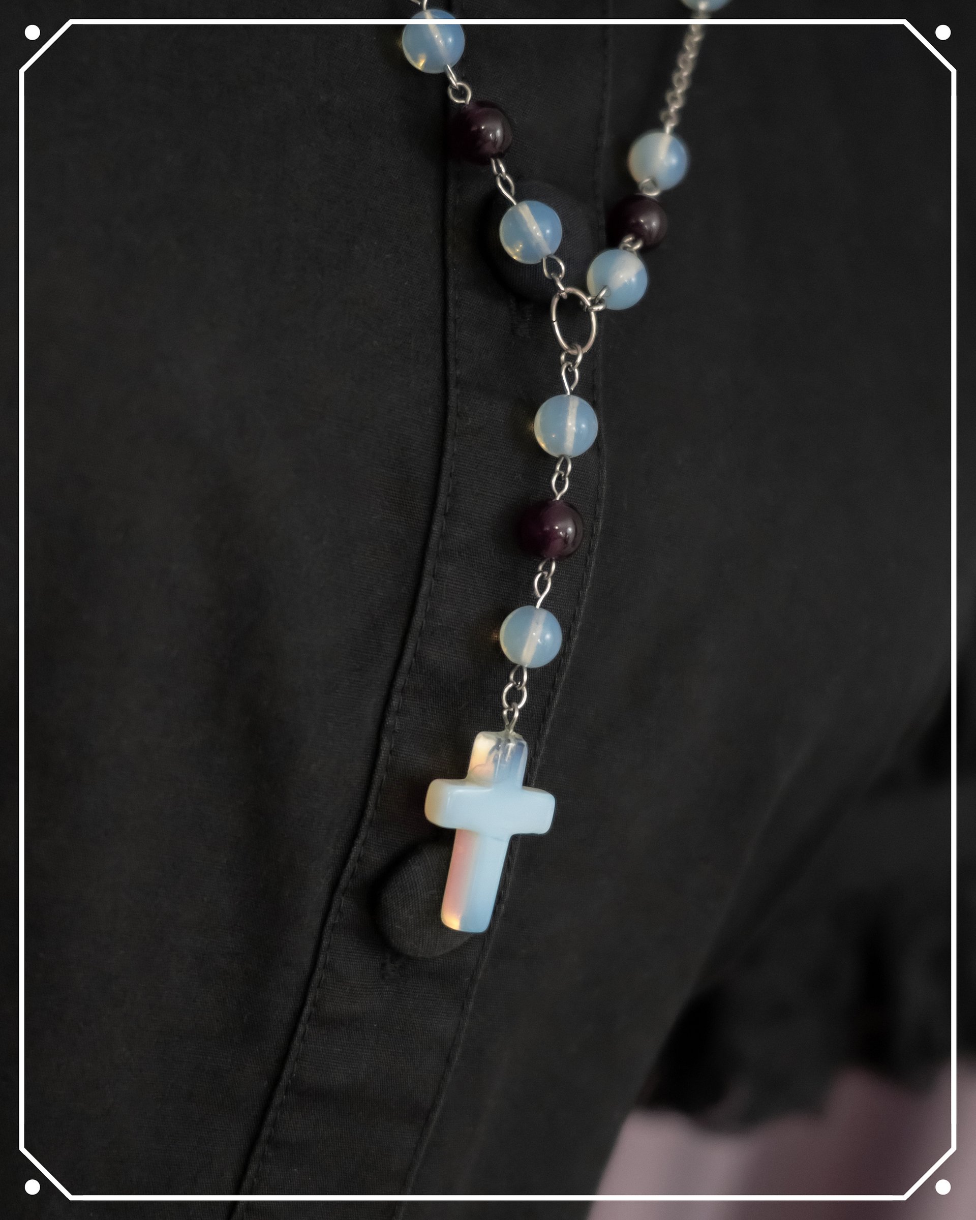 Cemetery Iris Rosary-Style Necklace product image (3)