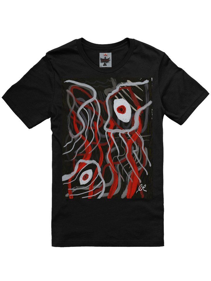 Ribboned Echoes Tee — Abstract Brushstroke Design product image (1)