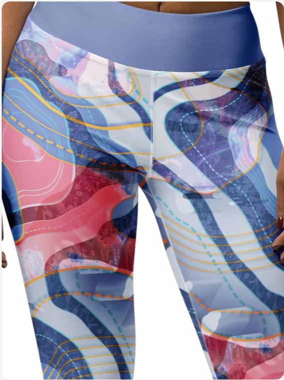 Tectonic map-Yoga Leggings product image (5)