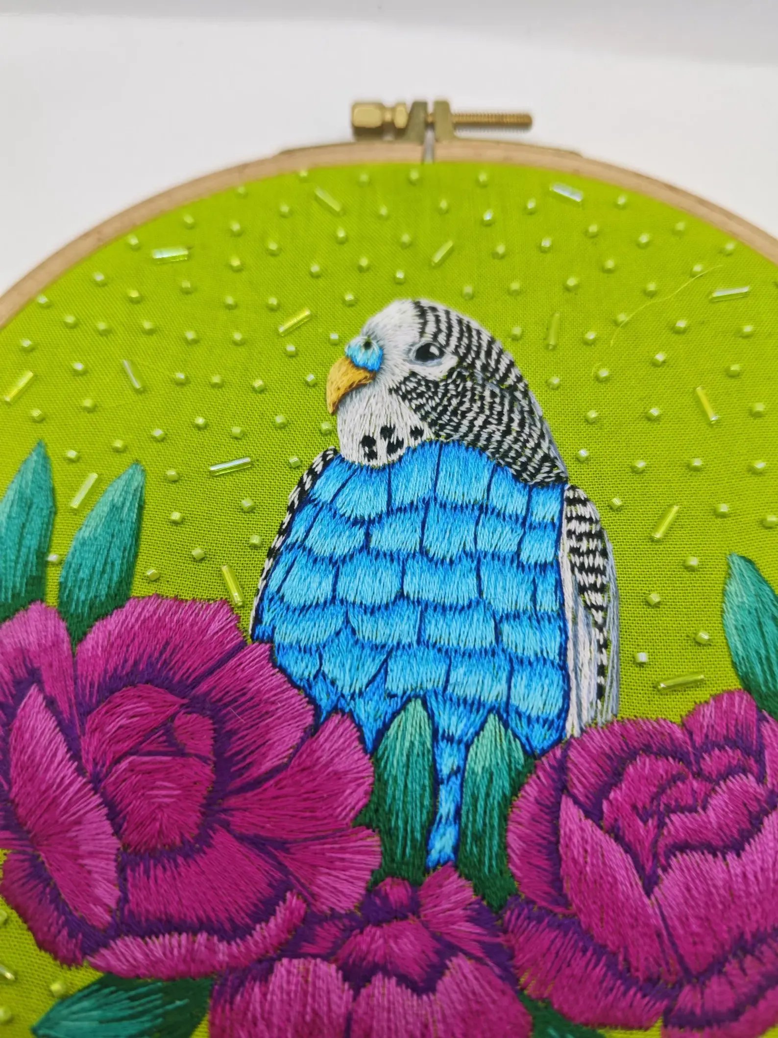 Digital Bird Embroidery Pattern Bundle: Pigeon & Budgie PDF Guides for Beginners product image (4)