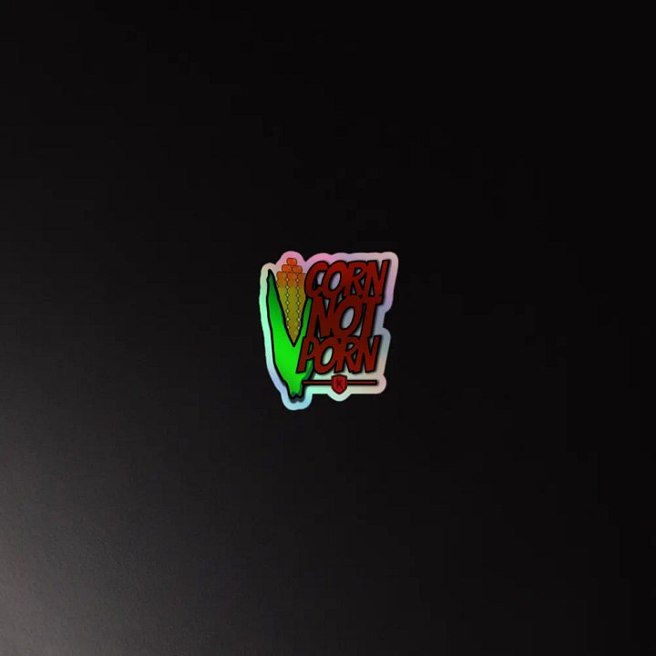 CORN NOT PORN Holographic Sticker product image (4)