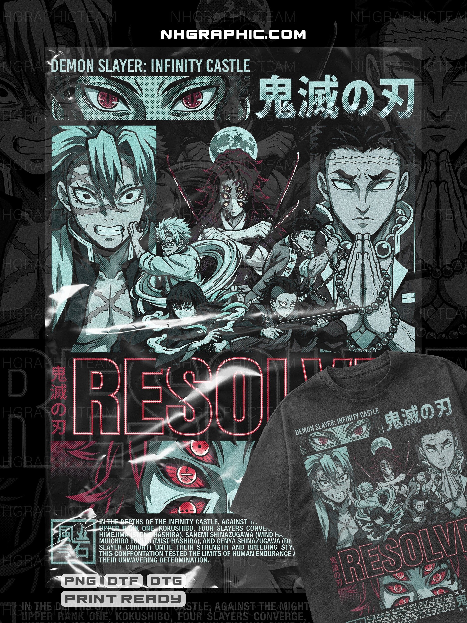 18 Legendary Demon Slayer Halftone Shirt PNGs product image (12)