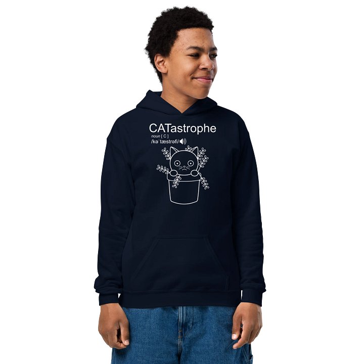 CATastrophe (Cat in Plant Pot) - Unisex Youth Hoodie product image (11)