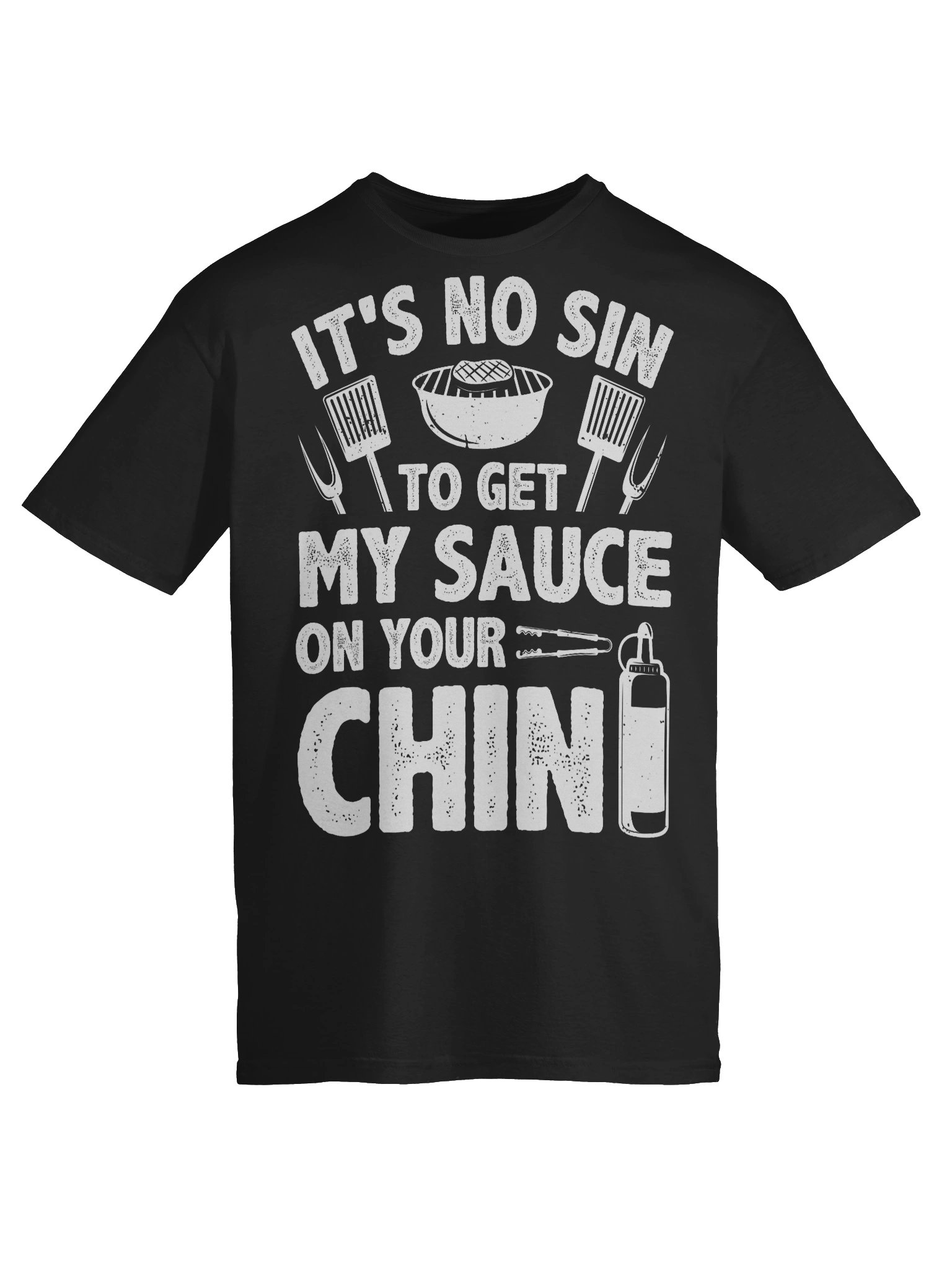 It’s No Sin to Get My Sauce on Your Chin – Gildan Softstyle Unisex T-Shirt product image (6)