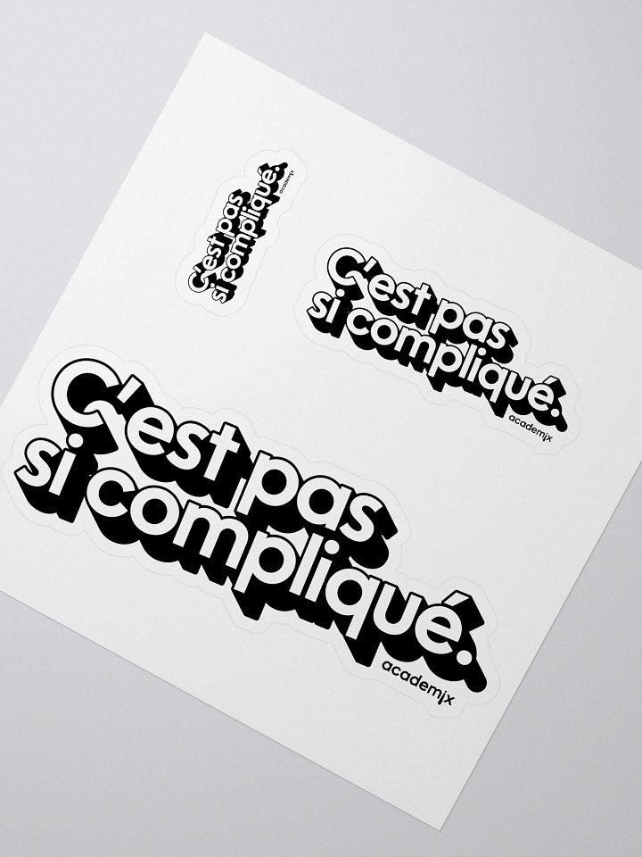 Sticker C'est pas si compliqué. Noir product image (2)
