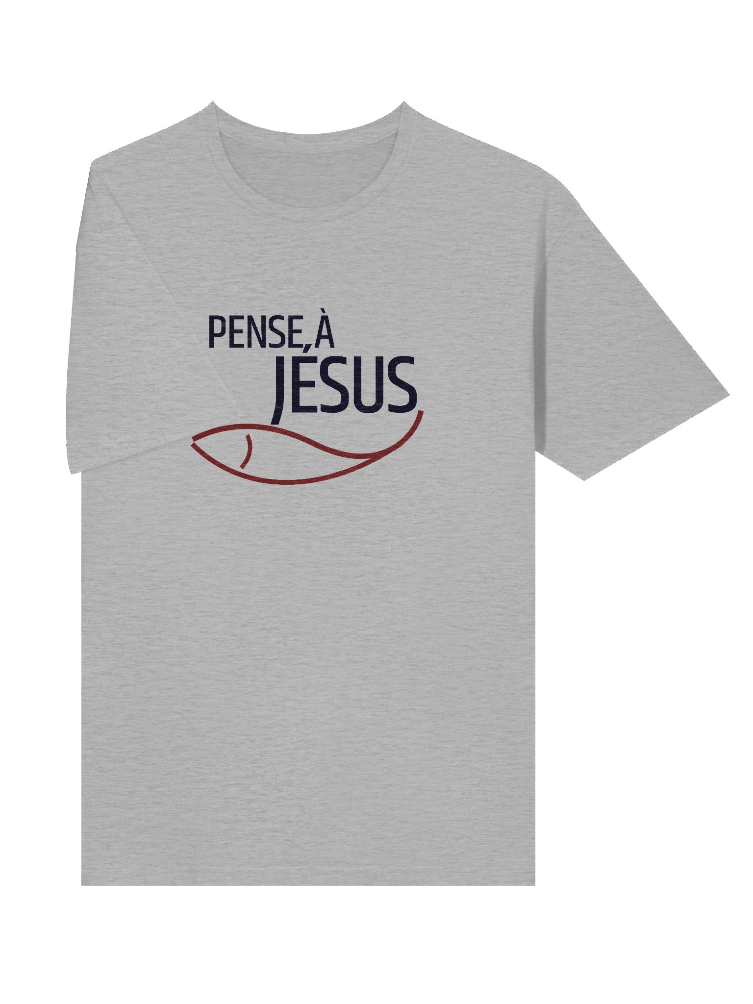 "Pense à Jésus" Evangelism T-Shirt – Share the Gospel in French product image (33)