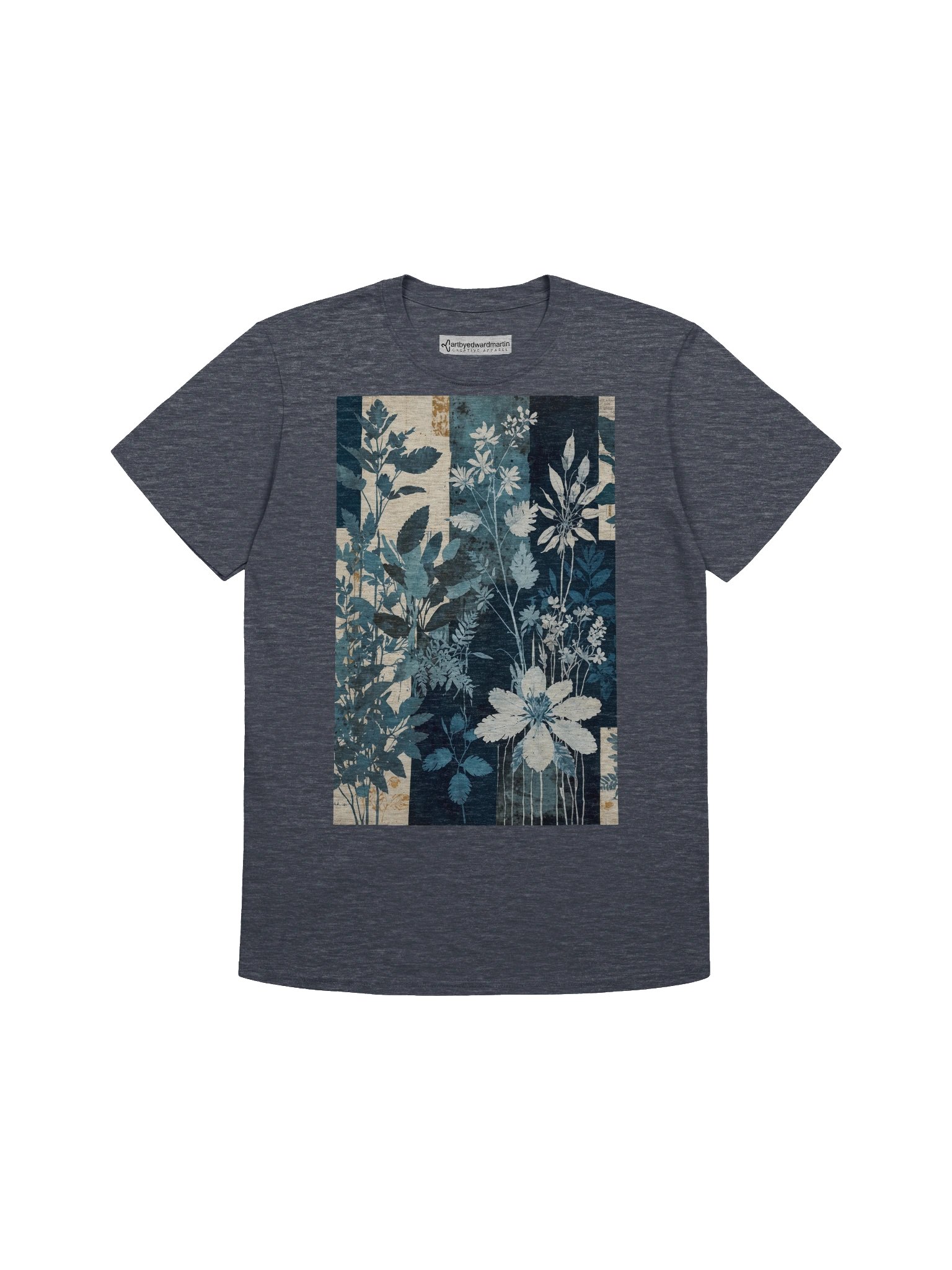 Botanical Cyanotype Design T-Shirt product image (30)