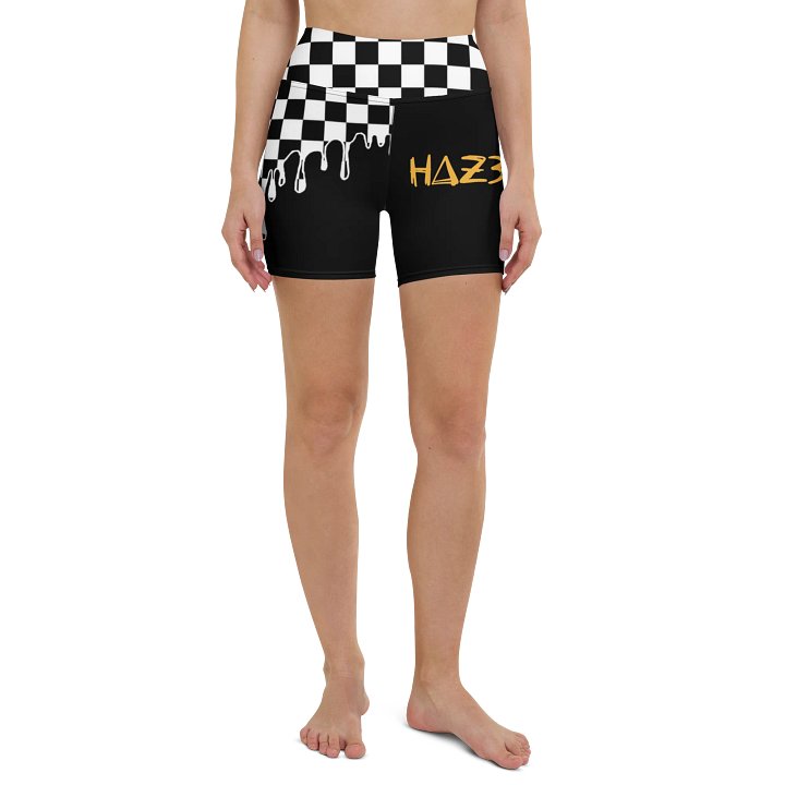 HAZ3YLAX Drip Checkered Yoga Shorts product image (2)