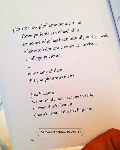 Poetry about men full of compassion and tenderness. Because trauma knows no gender.

#poetry about #men #mentalhealthbook #lo...