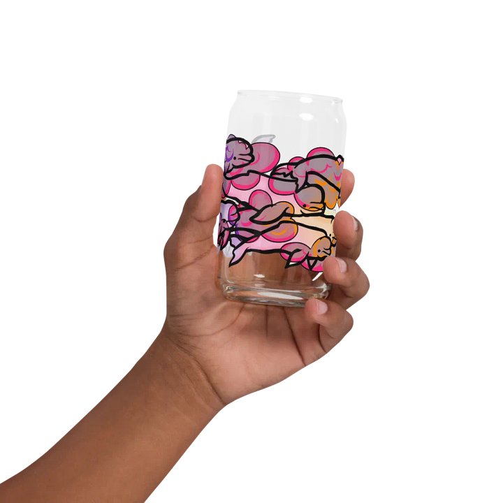 sunset beluga whales can-shaped glass product image (2)