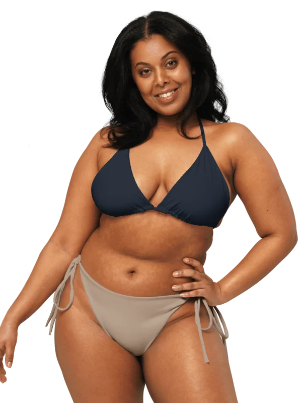 Midnight Blue All-Over Print String Bikini Top product image (2)