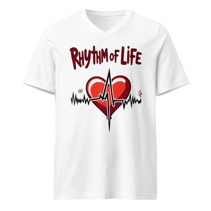 Rhythm of Life Heartbeat V-Neck T-Shirt product image (1)