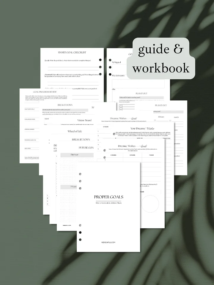A5 Proper Goals Workbook (22 Pages) product image (1)