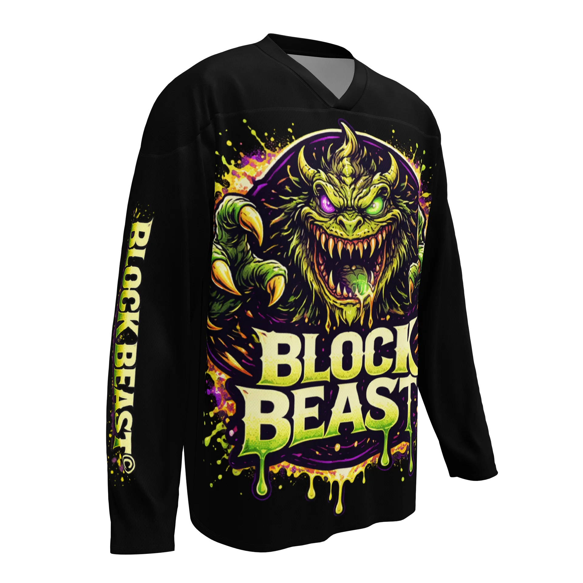 LIMITED EDITION - CNX Core All-over print Unisex Long Sleeve Tee — Block Beast 001 product image (3)