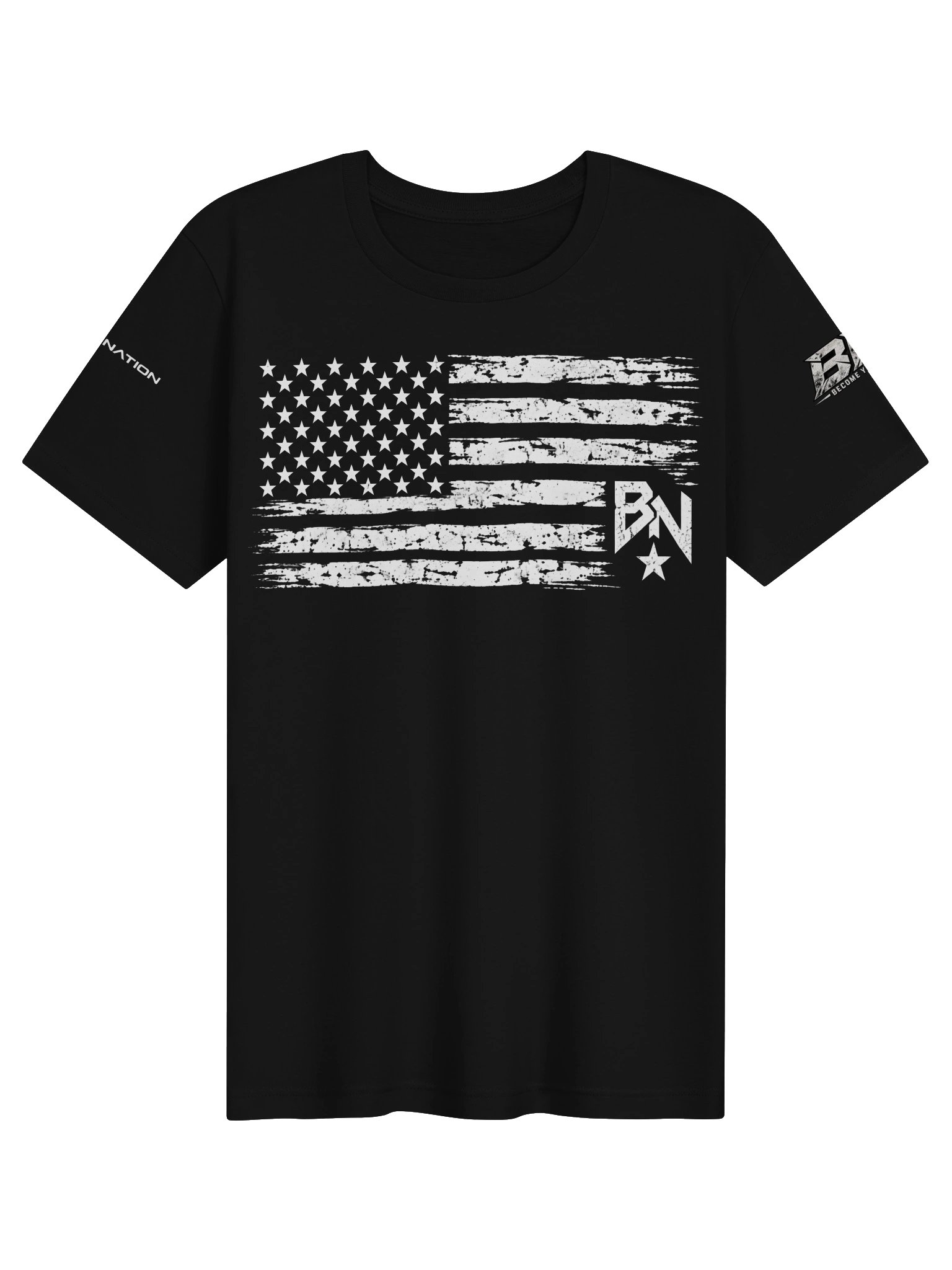 Beast Nation | Distressed American Flag Tee White product image (1)