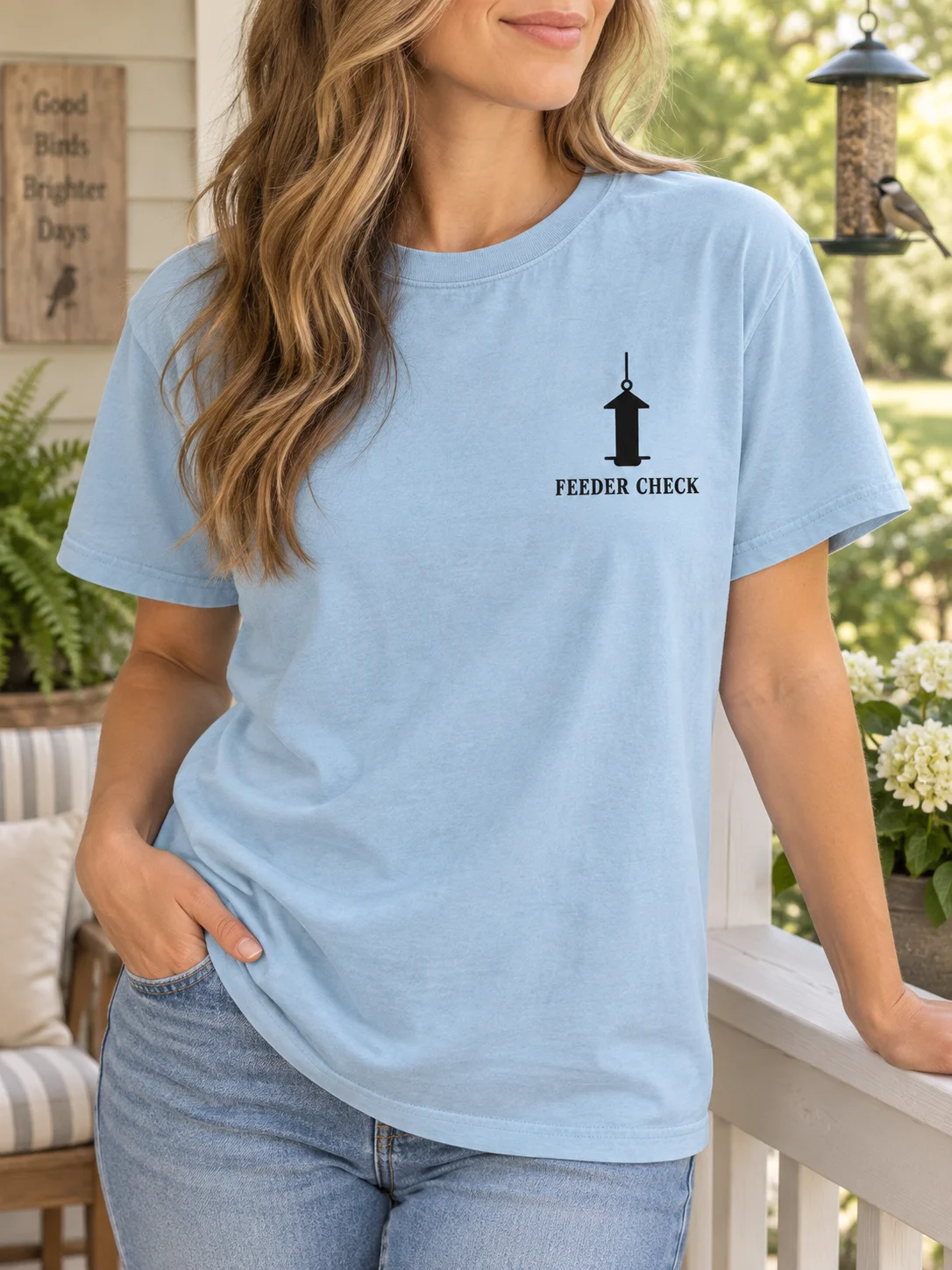 FEEDER CHECK | Minimalist Birding Tee product image (2)
