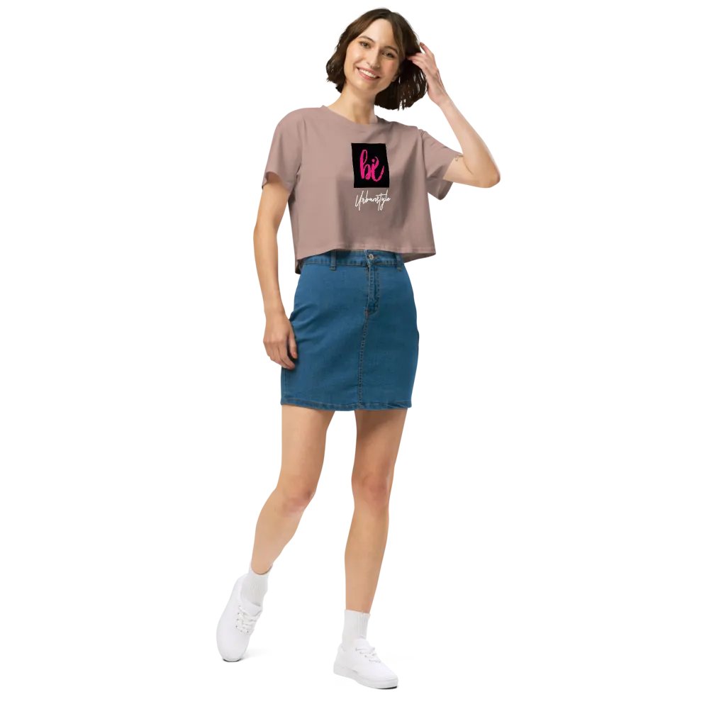 Pink Brushstroke 'bi' Women's Crop Top product image (6)