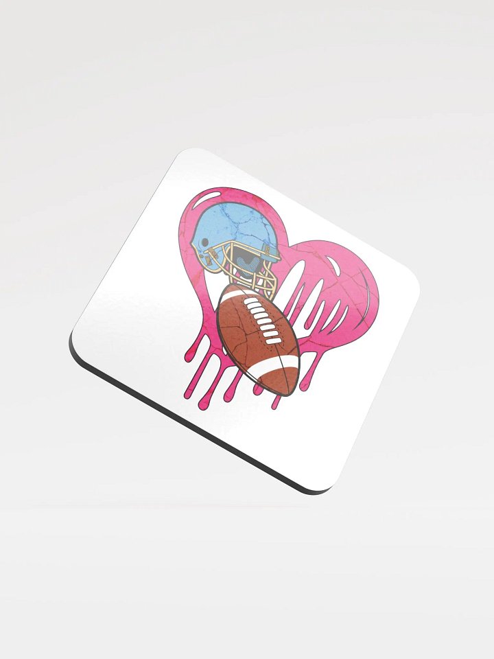Heart Football Gridiron Love Coaster product image (2)