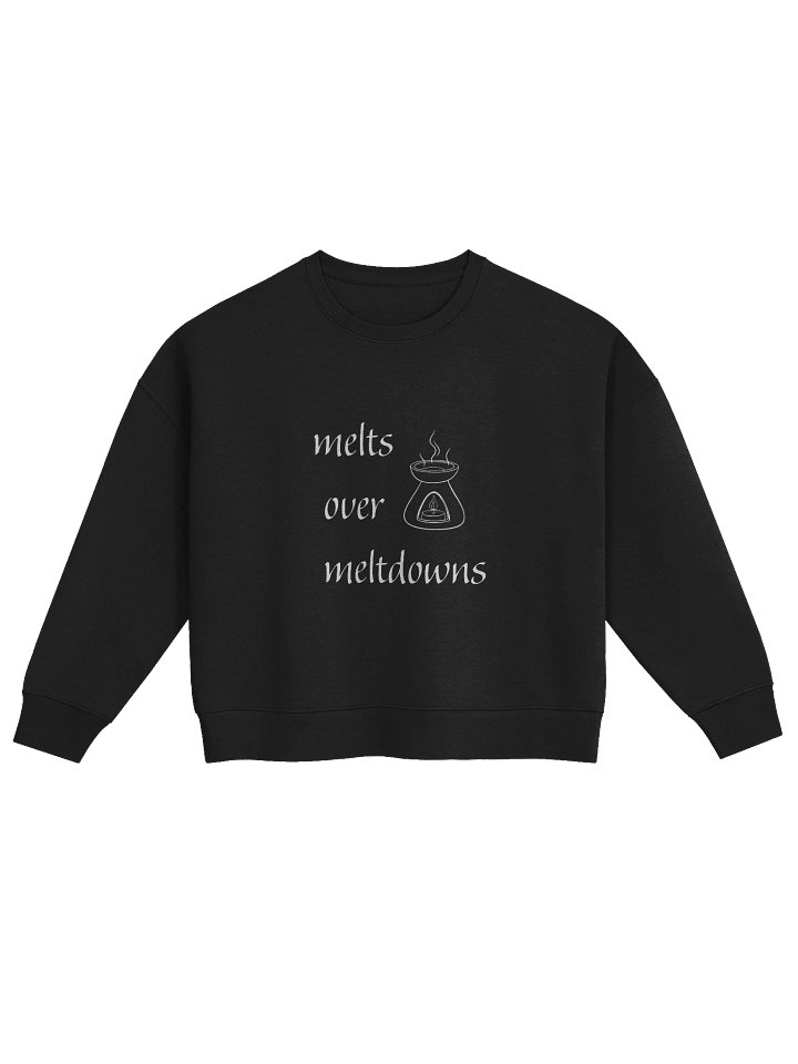 Black Organic Cropped Sweatshirt - Melts/Meltdowns product image (1)