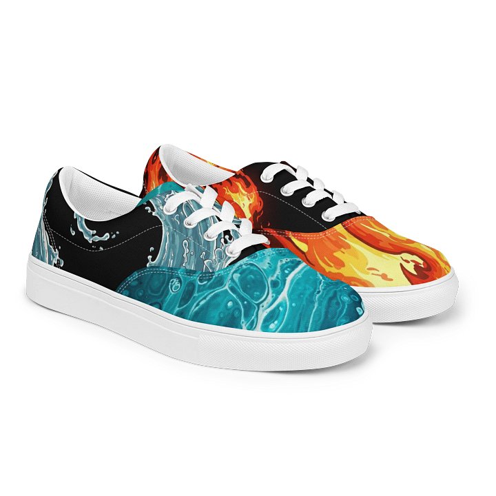 S³ Animated Water And Fire Canvas Laced Shoes product image (2)