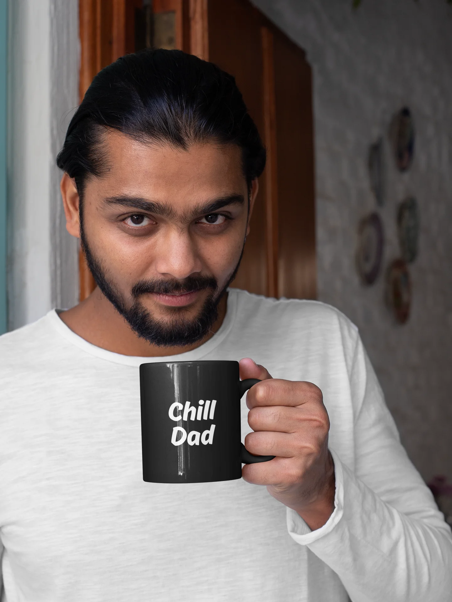 "Chill Dad" My Vibe Black Ceramic Mug product image (1)