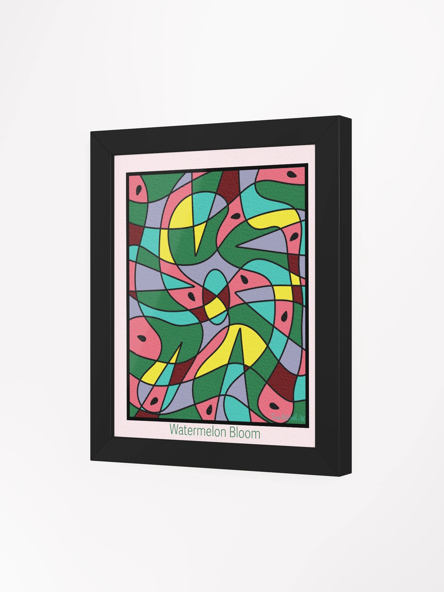 Watermelon Bloom – Framed Matte Art Poster product image (4)