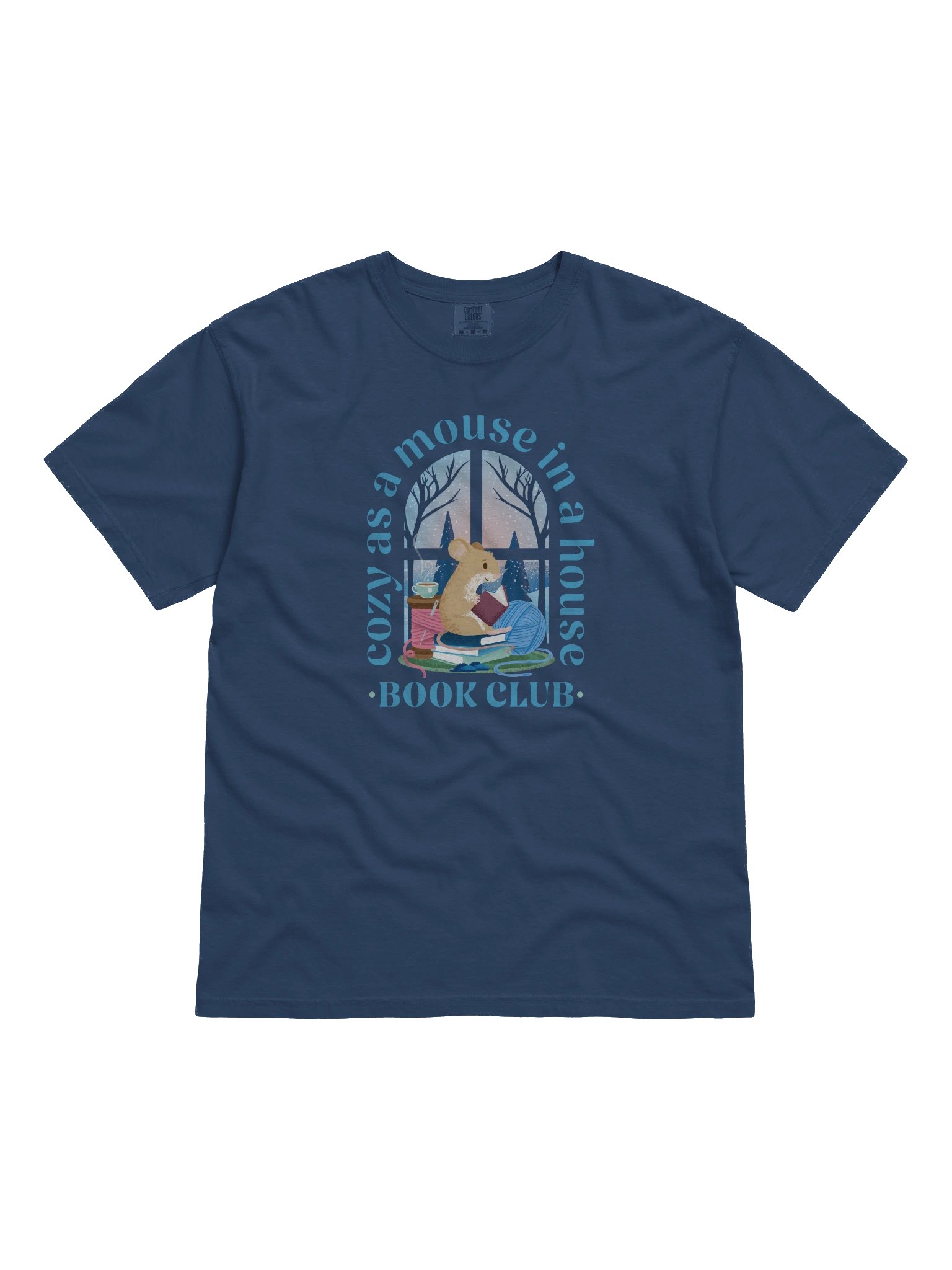 Cozy Mouse Book Club Heavyweight T-Shirt product image (2)