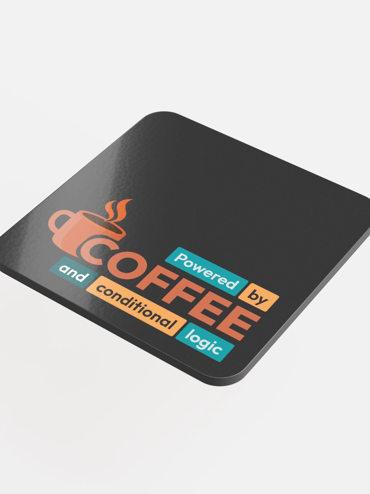 Powered by coffee - Dark Coaster product image (4)