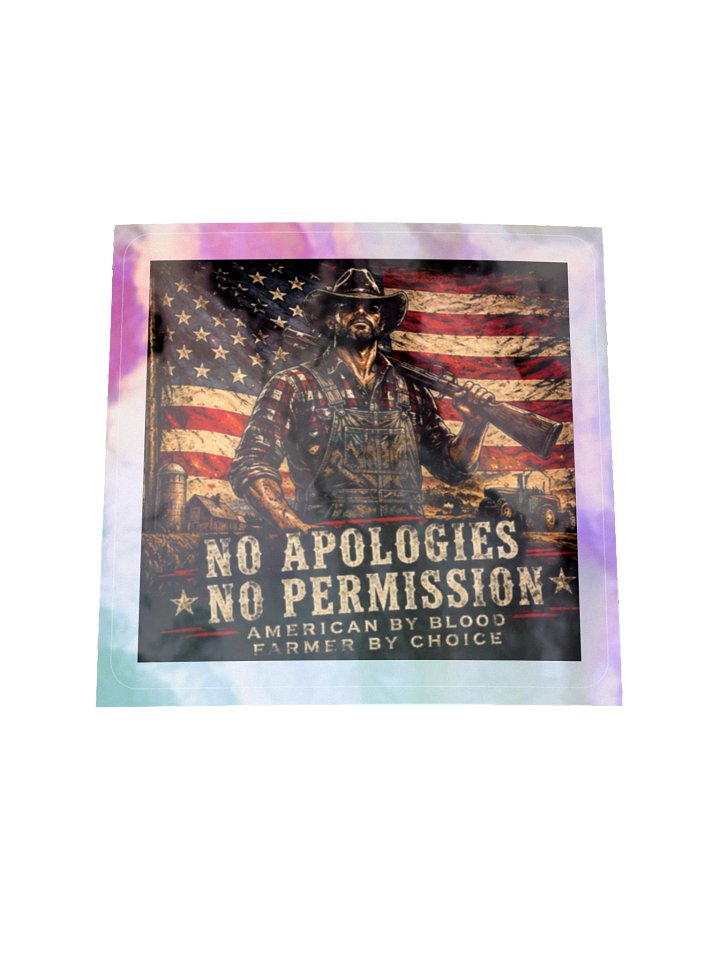 No Apologies - No Permission Kiss-Cut Holographic Sticker Sheet product image (1)