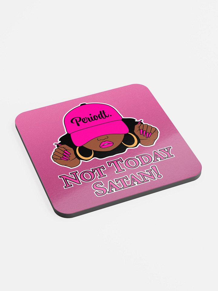 Not Today Satan V1, Pink Coaster product image (2)