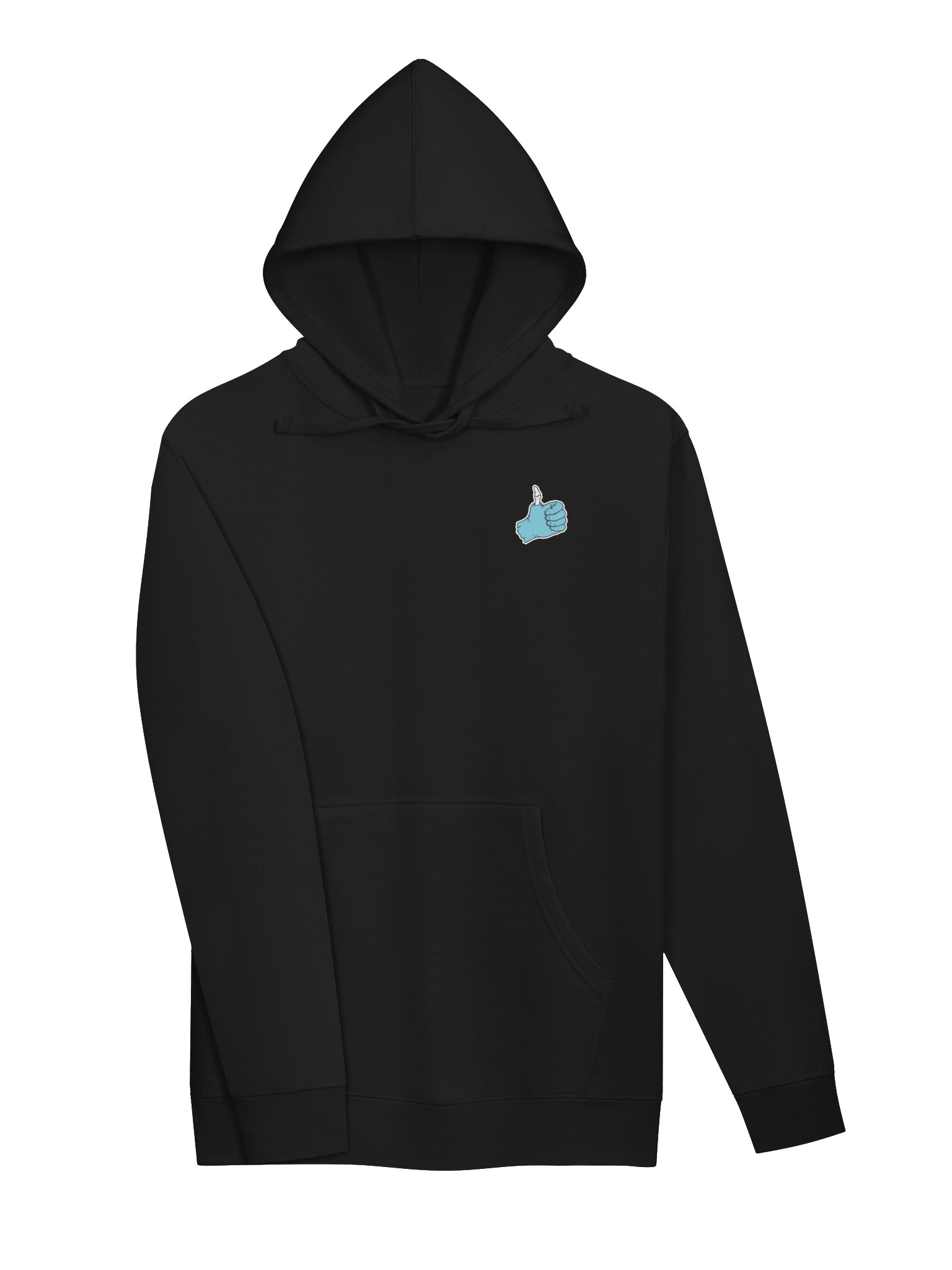 Blue Thumbs-Up Bass Thumb Hoodie product image (8)