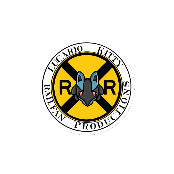 Lucario Kitty Railfan Productions logo Magnet product image (2)
