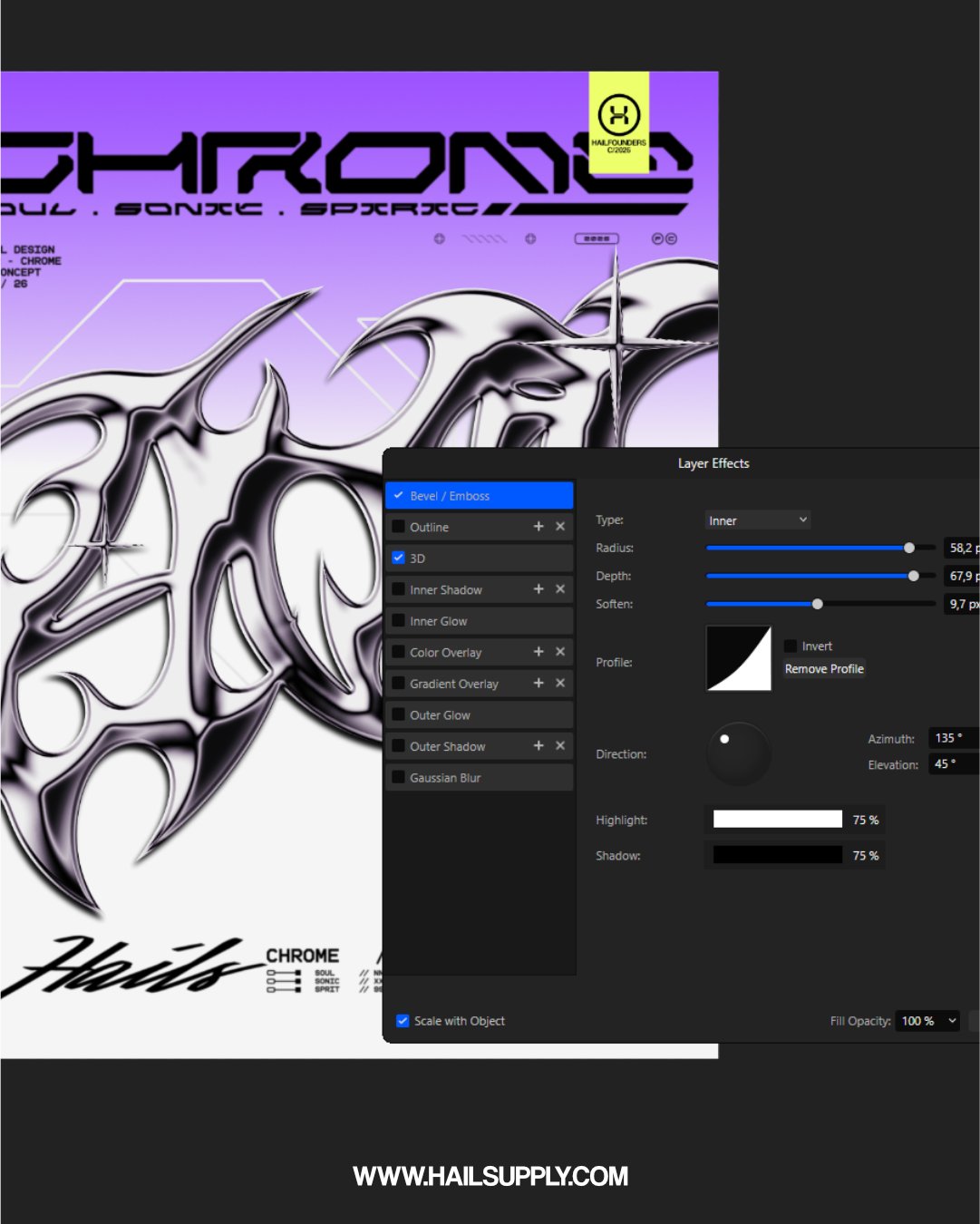 FREE 3D AFFINTIY CHROME TEXT EFFECT product image (2)