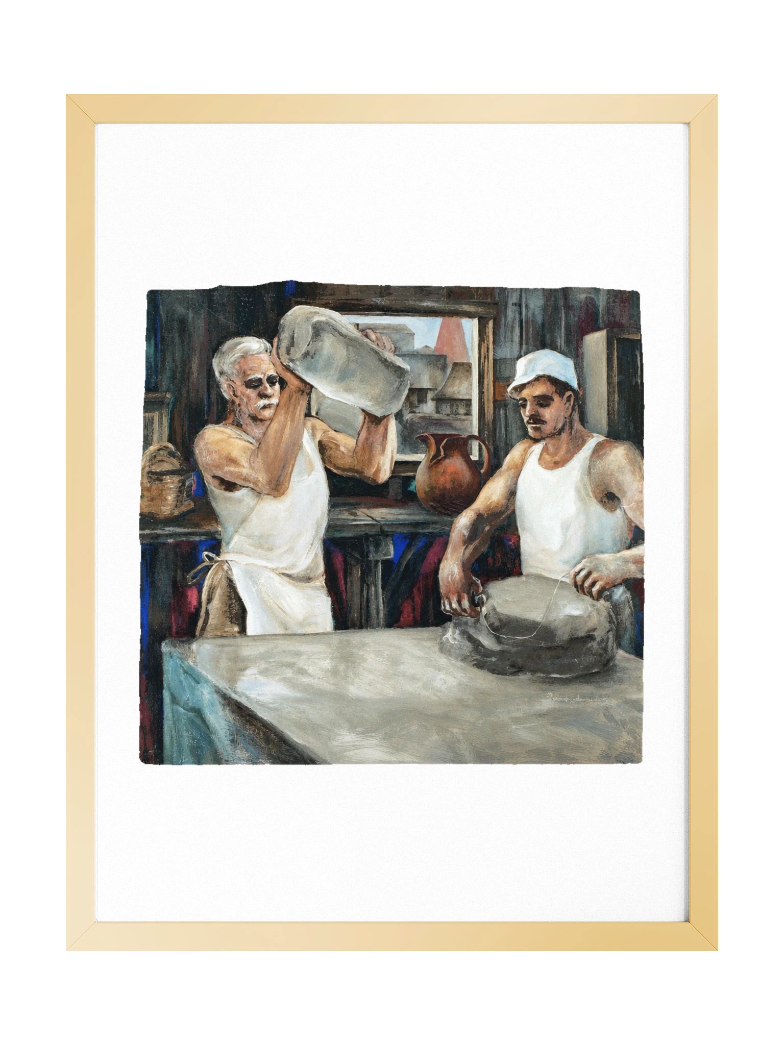 Wedging Clay — WPA Framed Poster product image (1)