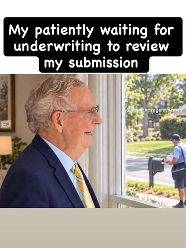 It’s been 3 weeks but I’m sure they are getting close #insuranceagentmemes #underwriting #insurance