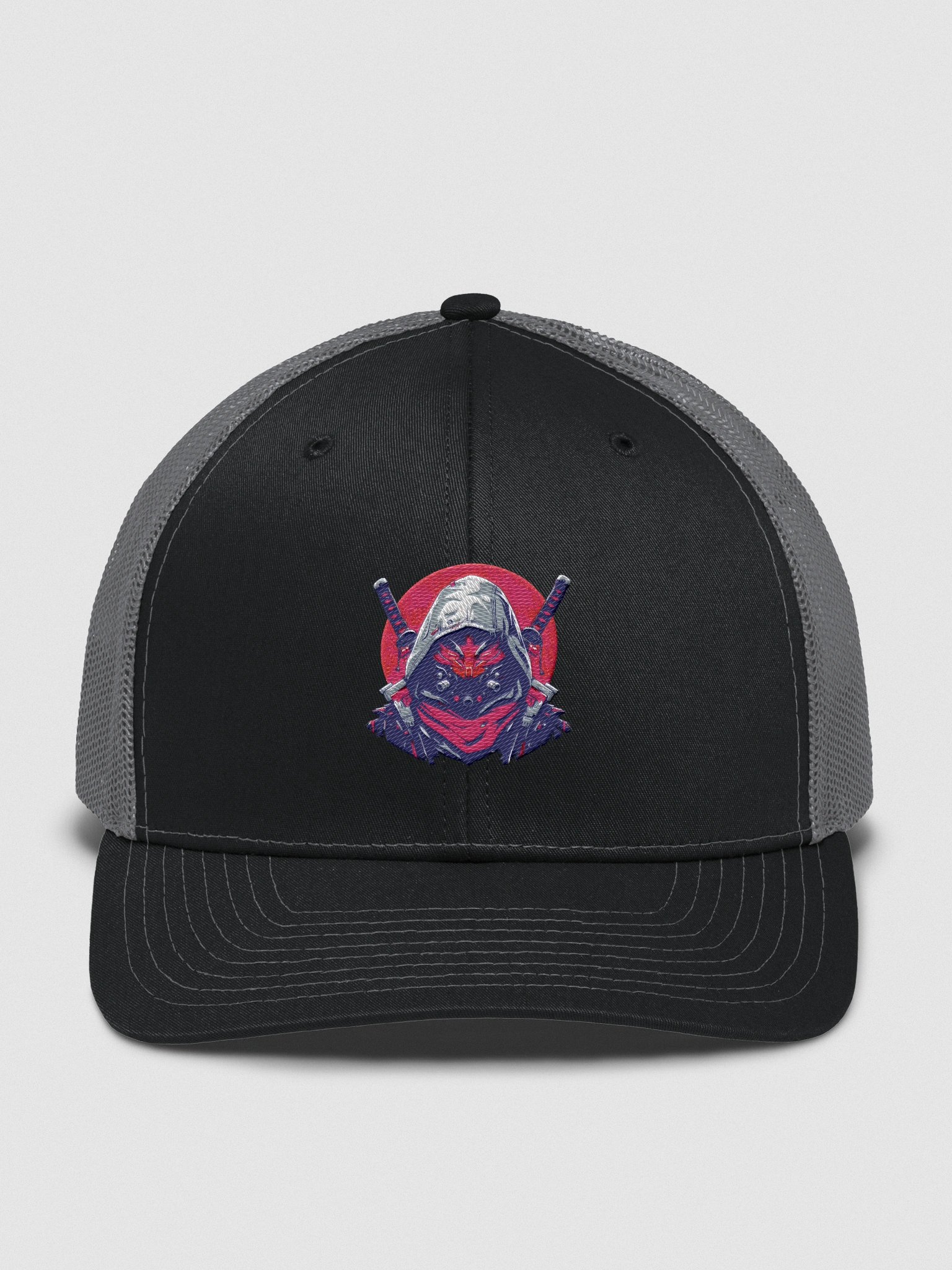 Samurai Ninja Warrior Trucker Cap – Black & Grey product image (1)