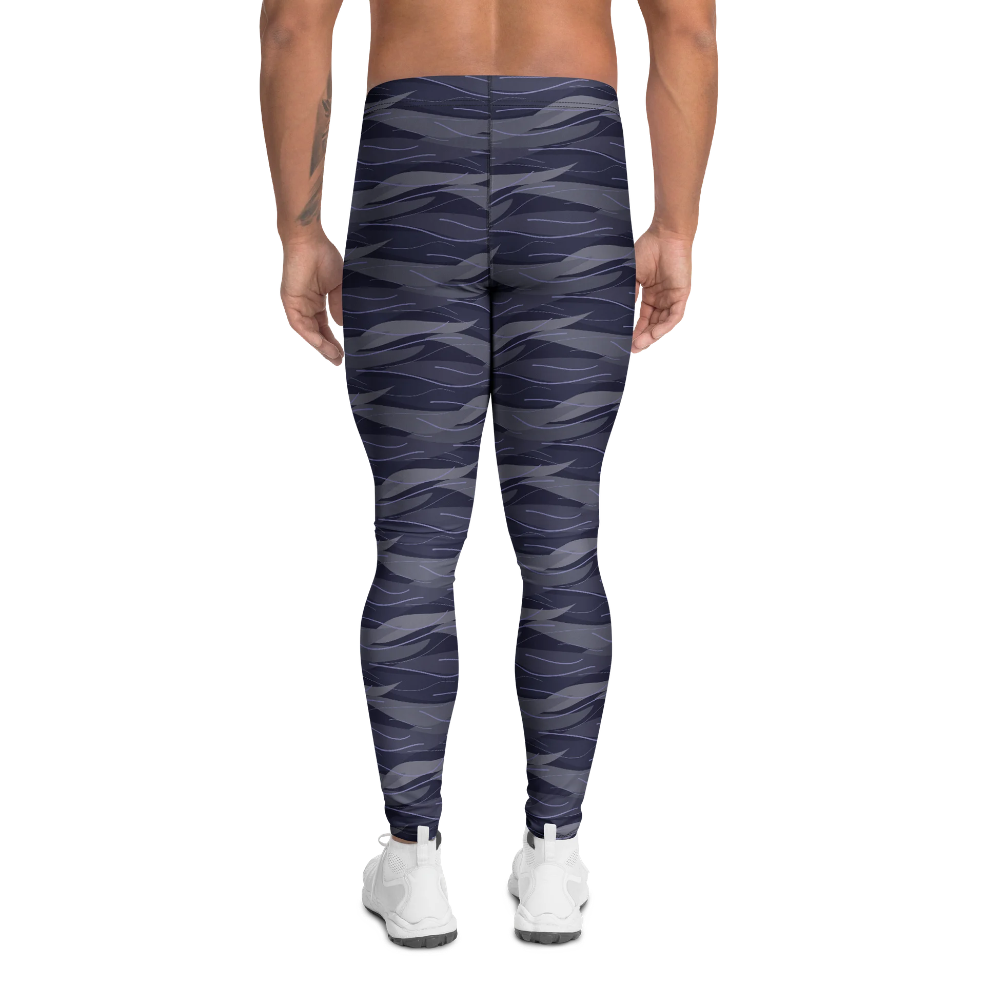 Colorful Modern Abstract Stripes Men's Leggings product image (2)