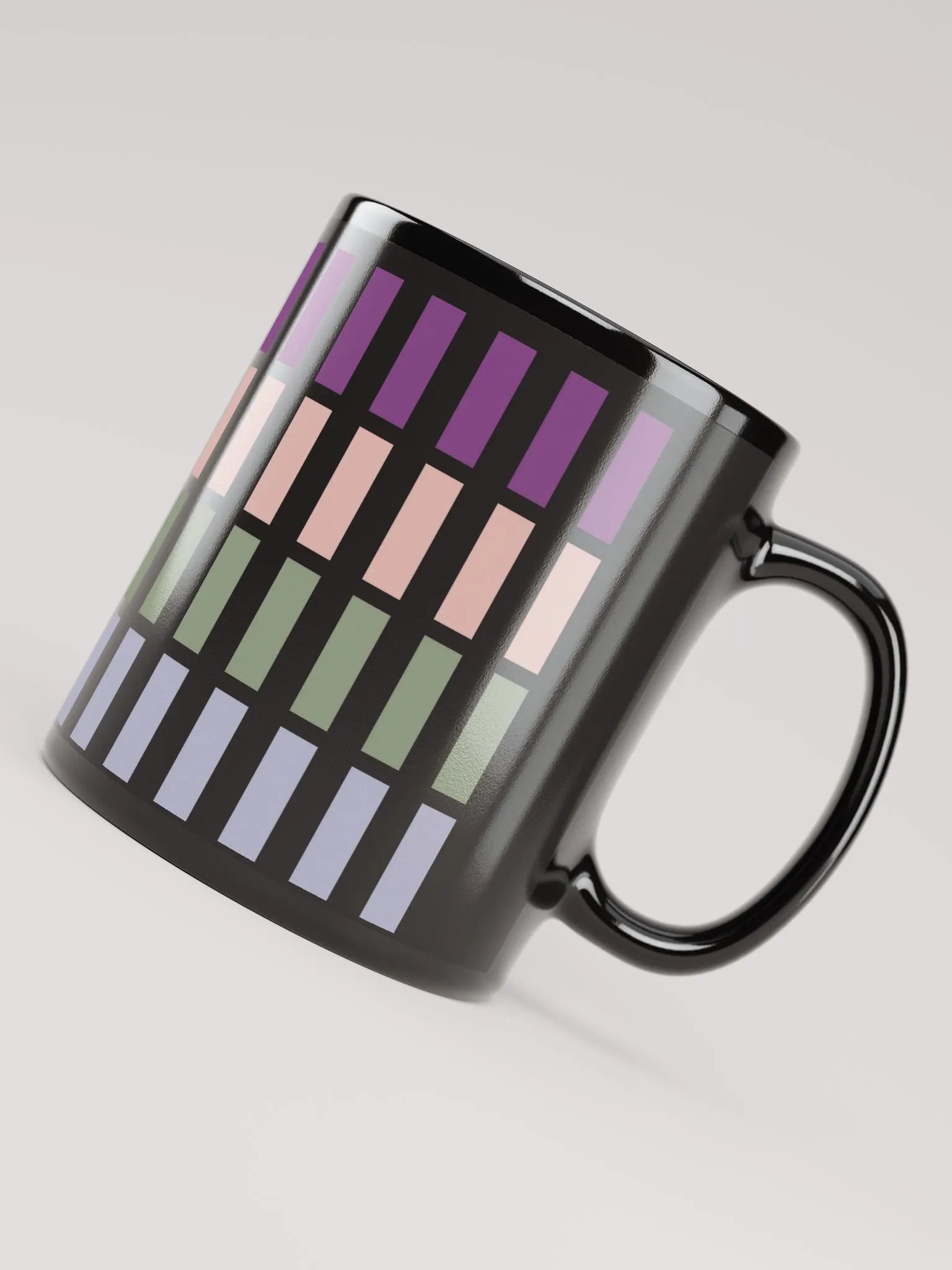 Contrasting Colores Rectangle Patterns Black Mug product image (5)