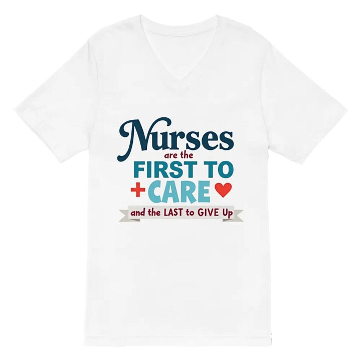 First to Care, Last to Give Up V-Neck Tee product image (2)