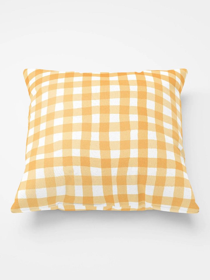 COTTAGE SUMMER ORANGE GINGHAM - Basic Pillow product image (2)