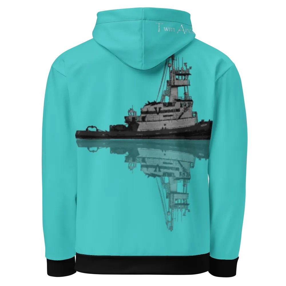 Tug Hudson & Reflection (Turquoise) – Performance Marine Wear | Twin Anchor Apparel North Current Line product image (9)