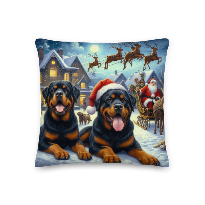 Rottweilers & Santa Pillow product image (3)