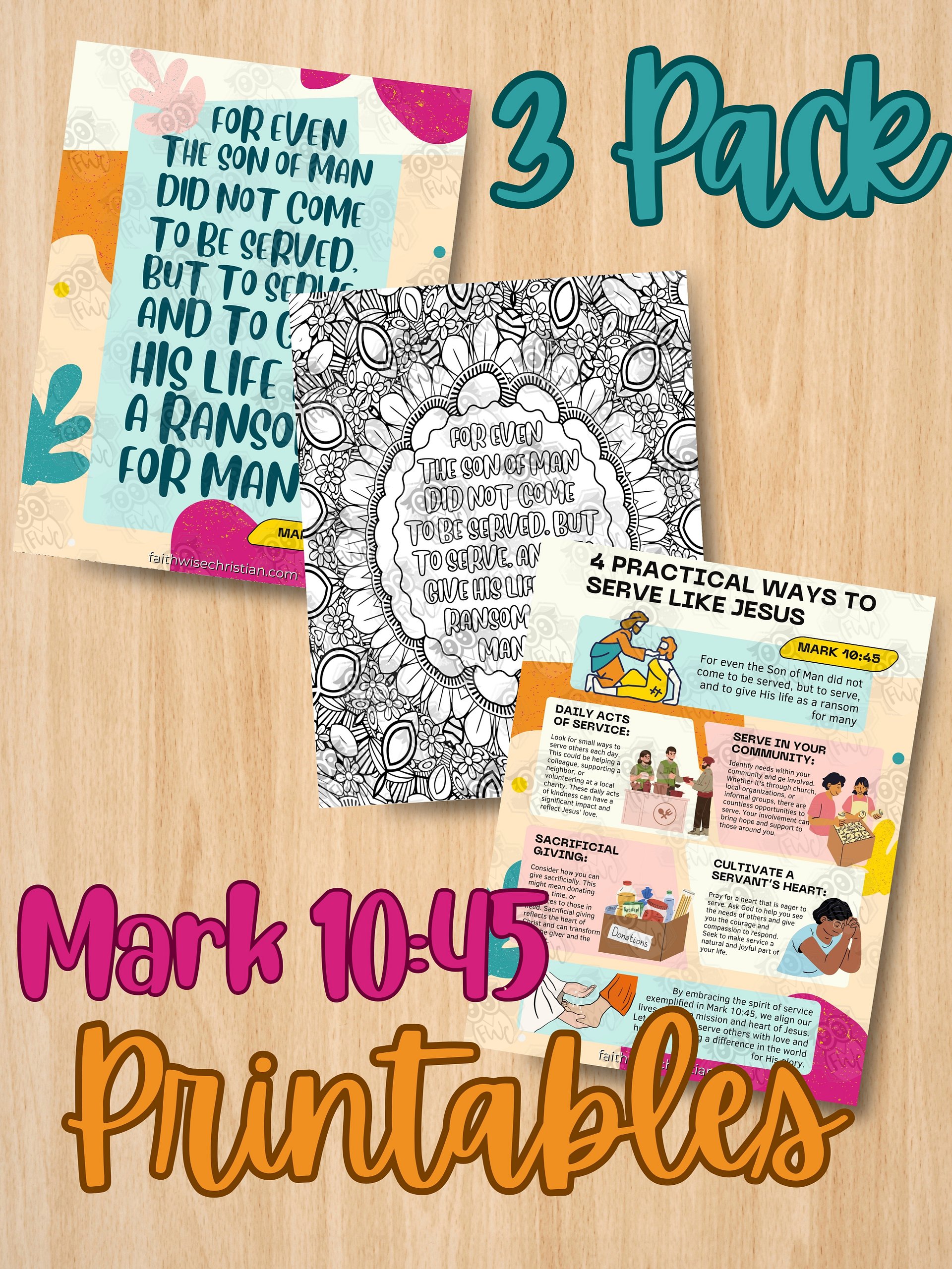 3 Pack Mark 10:45 Printables product image (1)