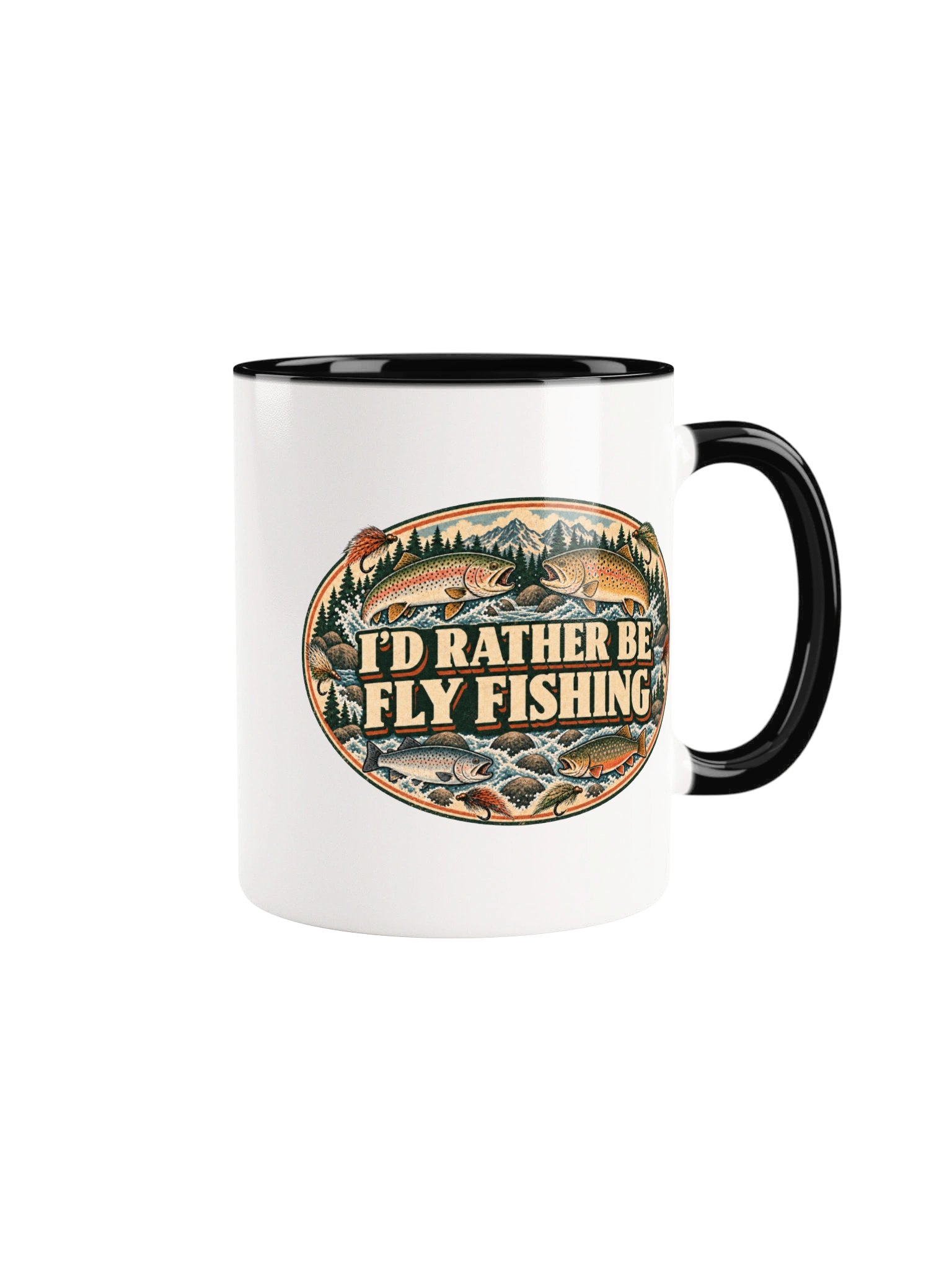 I’d Rather Be Fly Fishing Accent Mug – 11 oz & 15 oz product image (2)