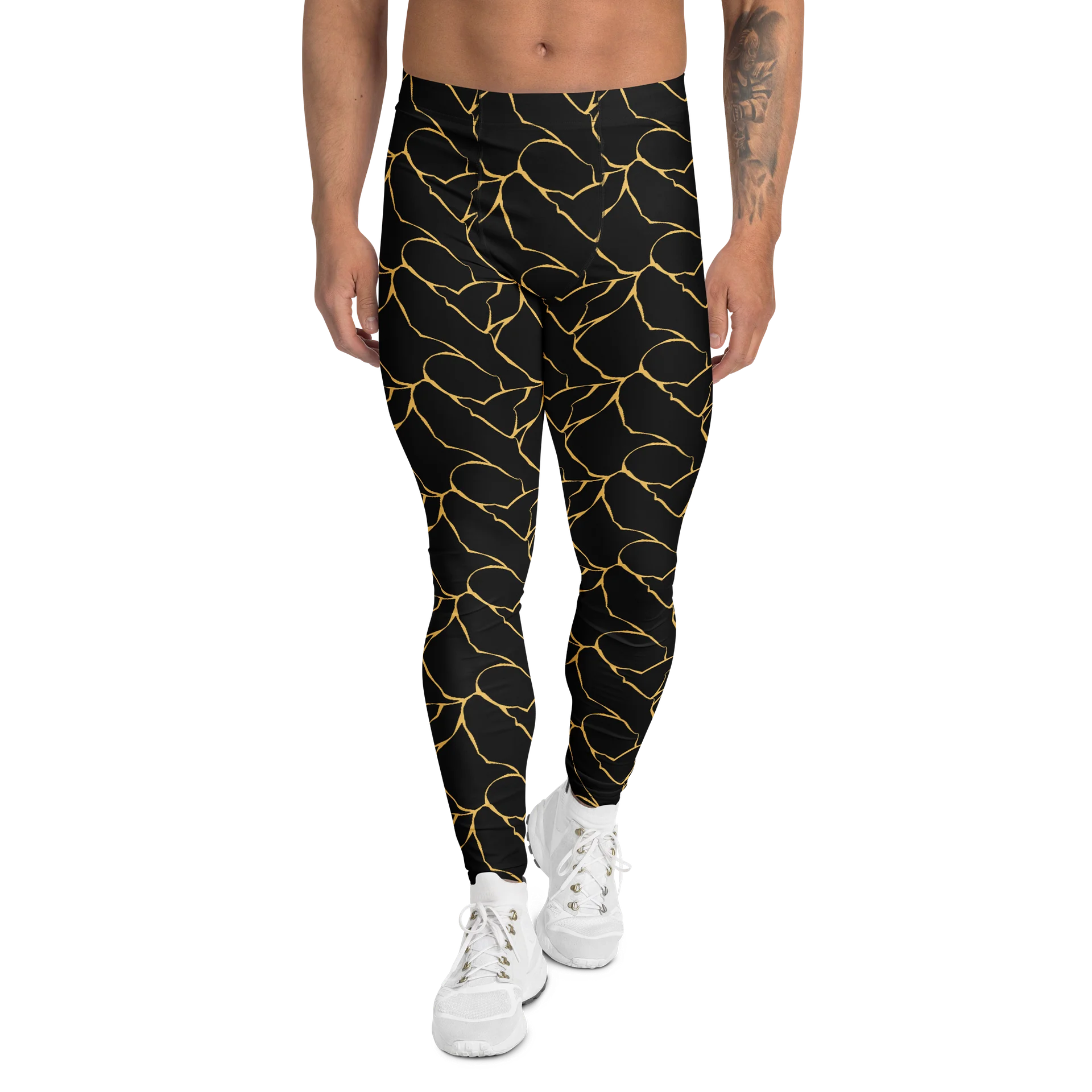 Broken Marble Luxury Stone Men’s Leggings product image (1)