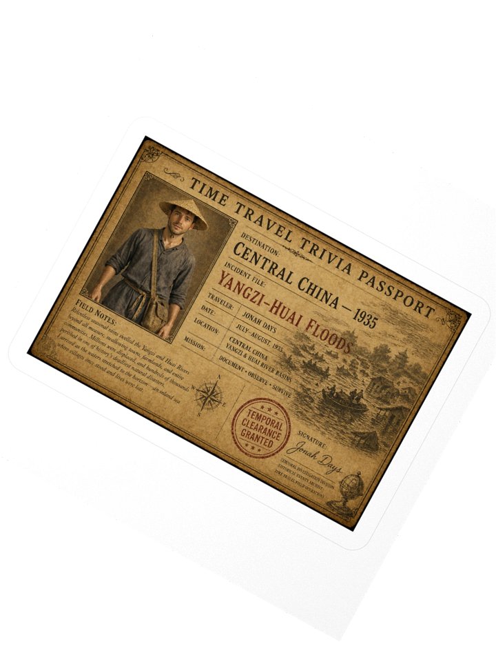 Yangzi–Huai Floods — 1935 Incident Passport Sticker product image (2)