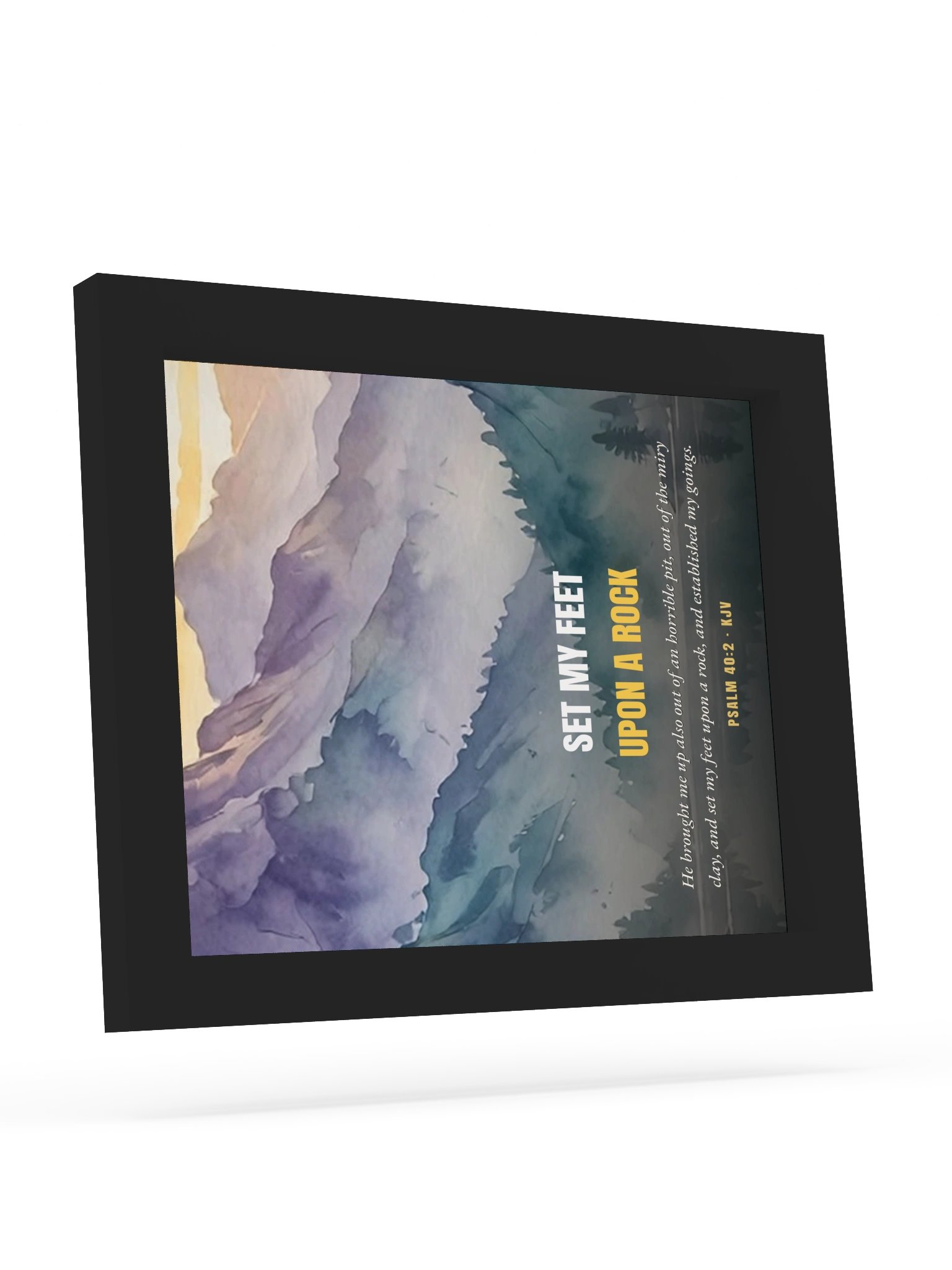 Set My Feet Upon a Rock — Psalm 40:2 Framed Wall Art product image (9)