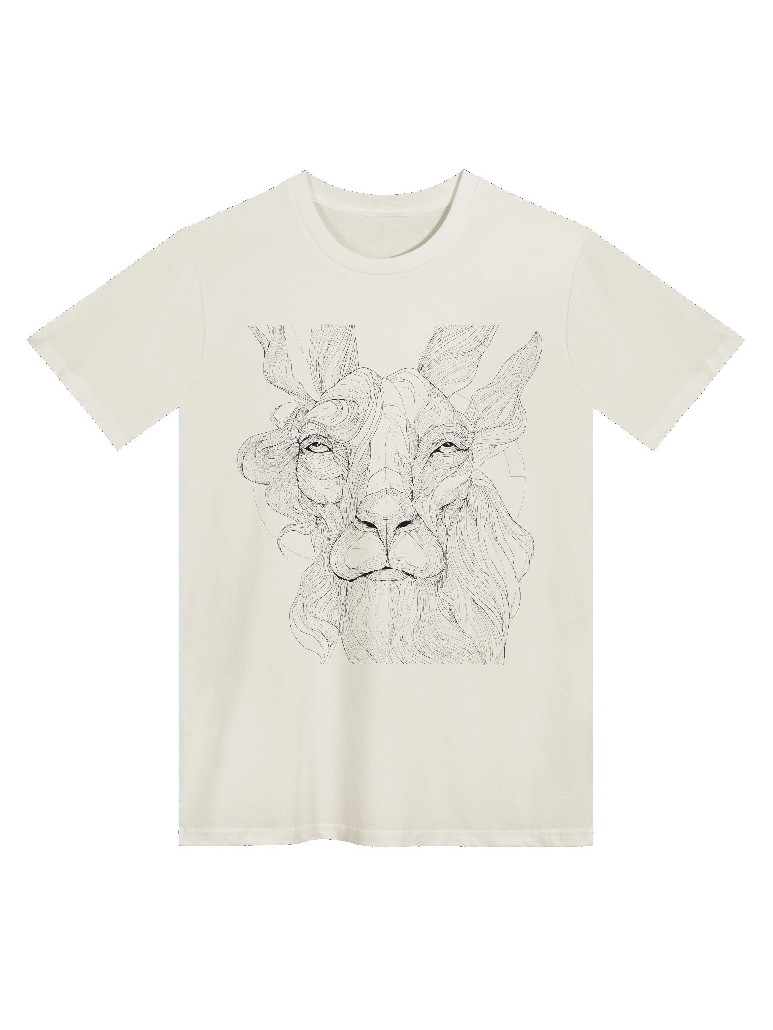 Guardian of the Wild – Sacred Goat Line Art Tee product image (2)