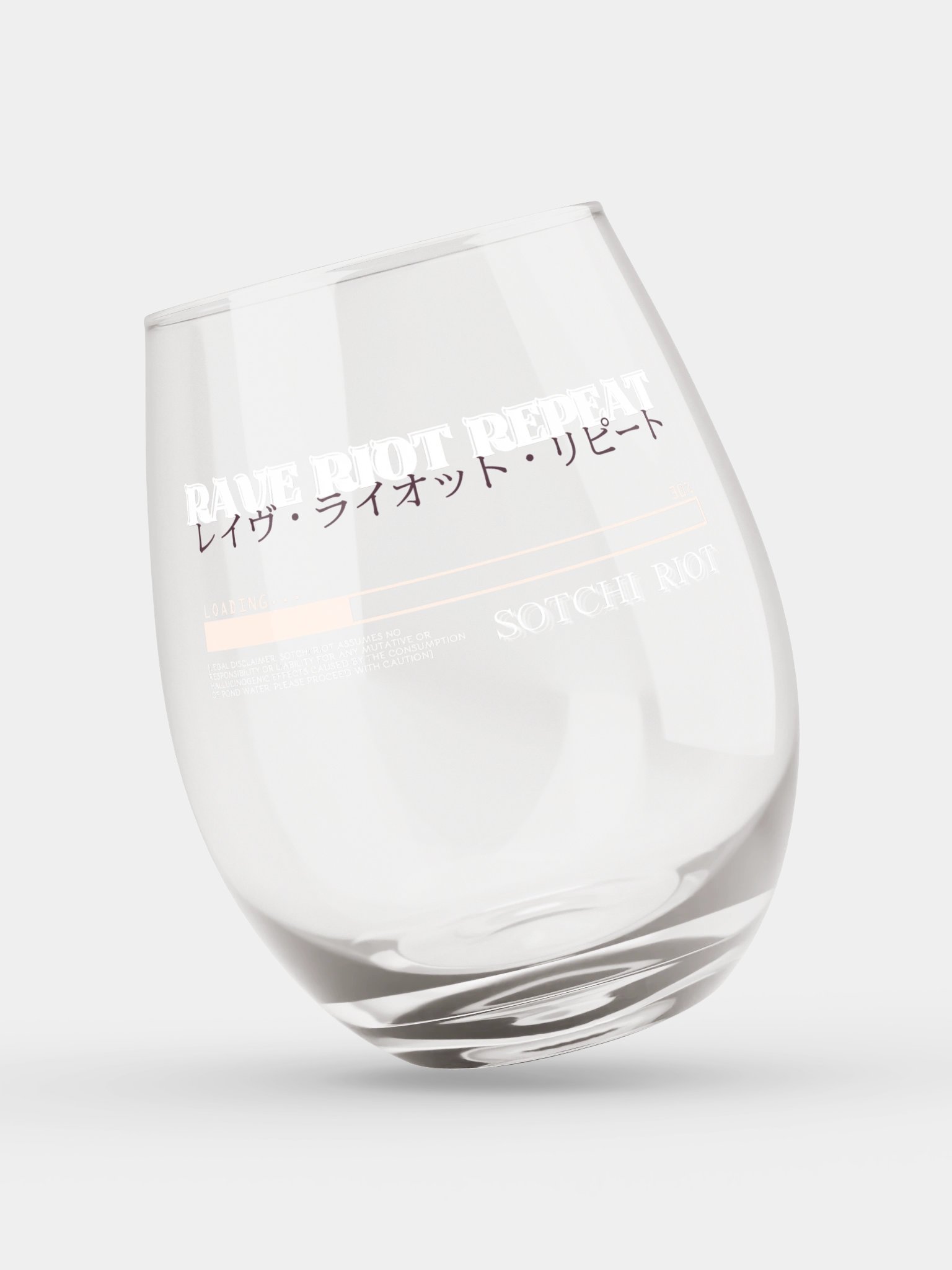 RAVE RIOT REPEAT STEM-LESS WINE GLASS product image (1)