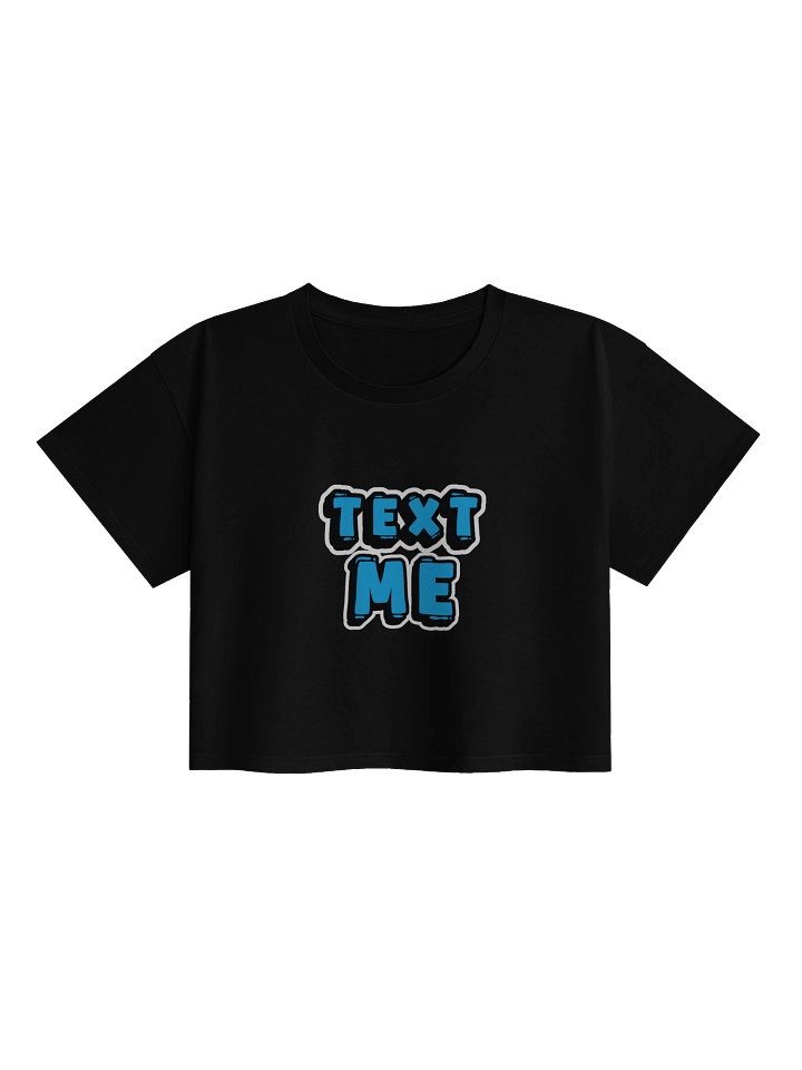Bold Blue Text Women's Crop Top product image (4)